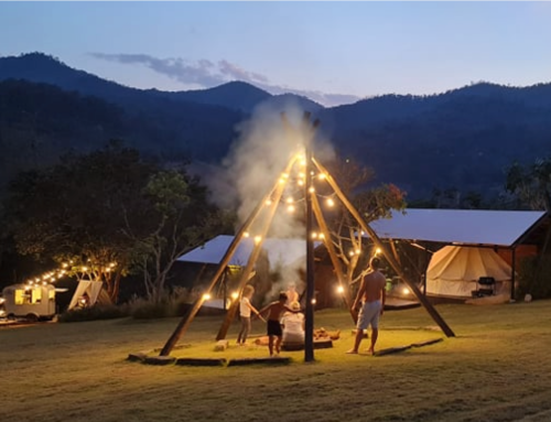 Luxury Camping complete with outside cinema in Chiang Mai