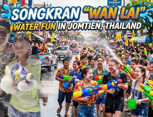 A very wet Songkran celebration in Jomtien